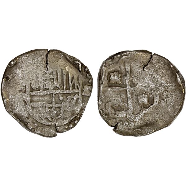 BOLIVIA: Felipe IV, 1621-1665, AR 2 reales (9.31g), ND (1626-48), VF