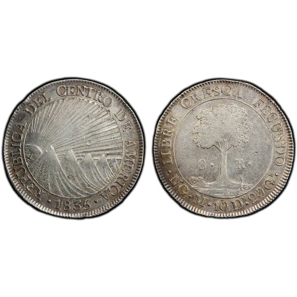 CENTRAL AMERICAN REPUBLIC: AR 8 reales, 1835-NG, NGC EF45