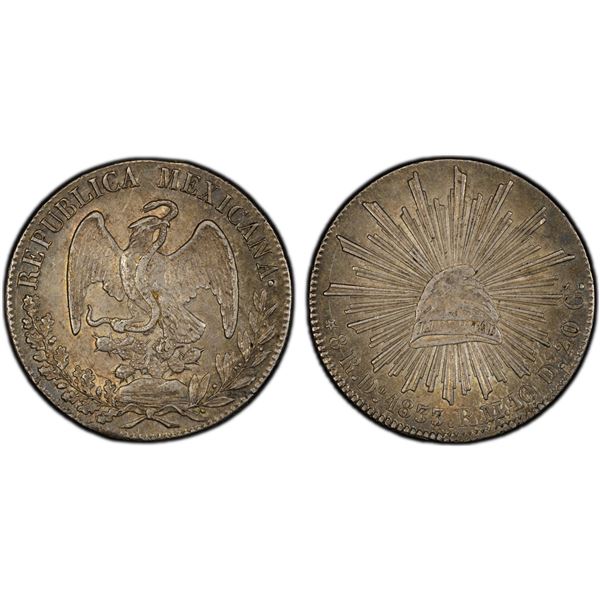 MEXICO: Republic, AR 8 reales, 1833-Do, PCGS AU58
