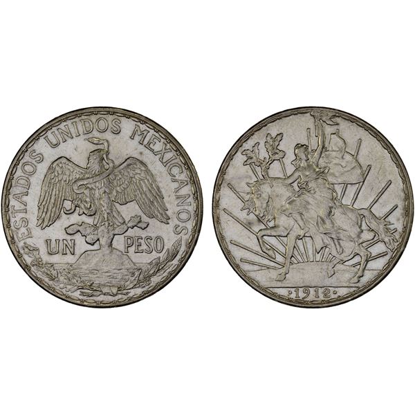 MEXICO: Estados Unidos, AR peso, 1912, AU