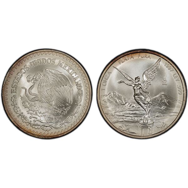 MEXICO: Estados Unidos, AR onza, 1997-Mo, PCGS MS69