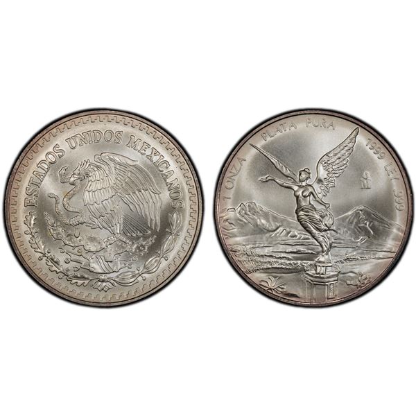 MEXICO: Estados Unidos, AR onza, 1999-Mo, PCGS MS68