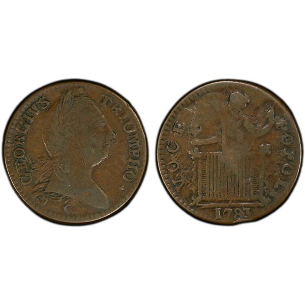 UNITED STATES: AE halfpenny, 1783, PCGS VF30