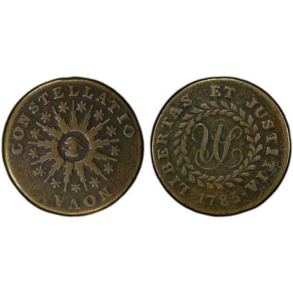 UNITED STATES: AE halfpenny, 1785, PCGS VF details