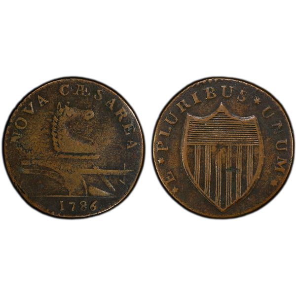 UNITED STATES: AE halfpenny, 1786, PCGS VF30