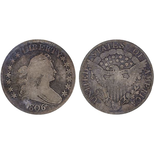 UNITED STATES: AR 50 cents, 1806, ANACS Net G4