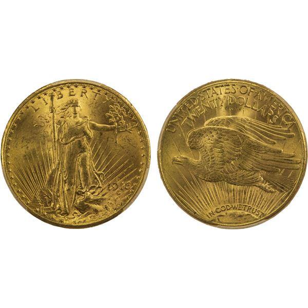UNITED STATES: AV 20 dollars (double eagle), 1916-S, PCGS MS63