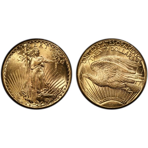 UNITED STATES: AV 20 dollars (double eagle), 1927, PCGS MS62