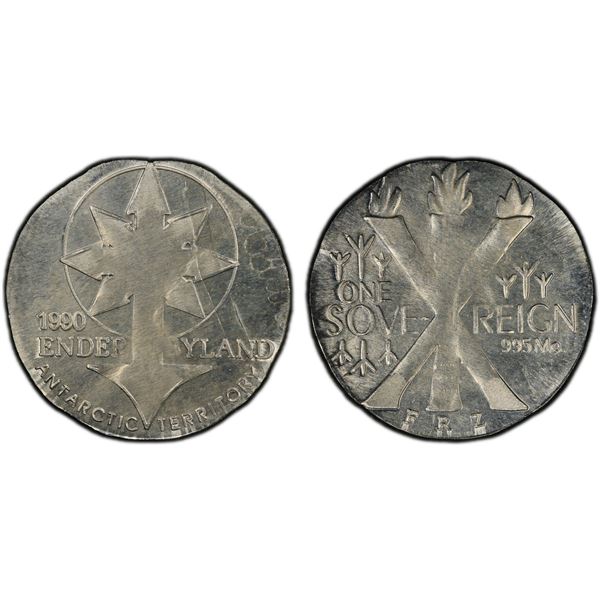 ANTARCTICA: Enderbyland, 1 sovereign, 1990, PCGS Specimen 63