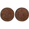 Image 1 : EGYPT: Suez Canal Issues, AE franc token, 1865, PCGS MS62 BN