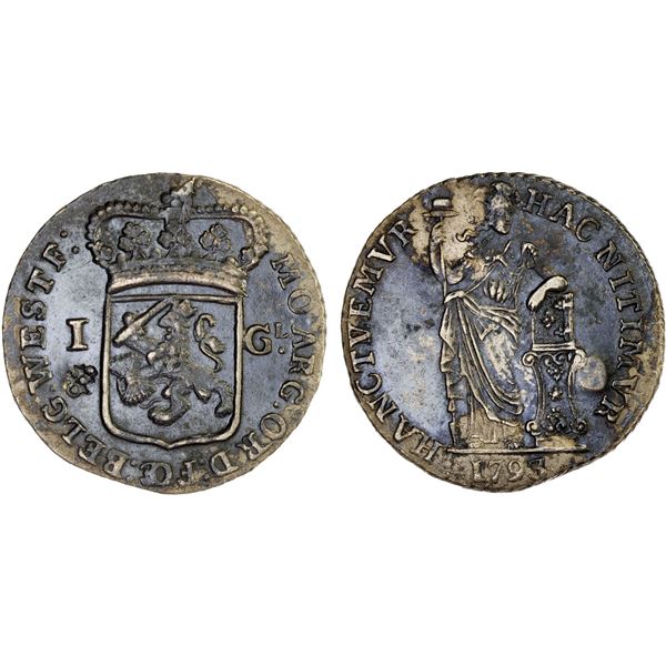INDONESIA: SINTANG: AR gulden (10.59g), VF