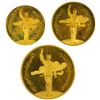 Image 1 : IRAN: Mohammad Resa Shah, 1941-1979, 3-medal gold set, SH1341 (1963)