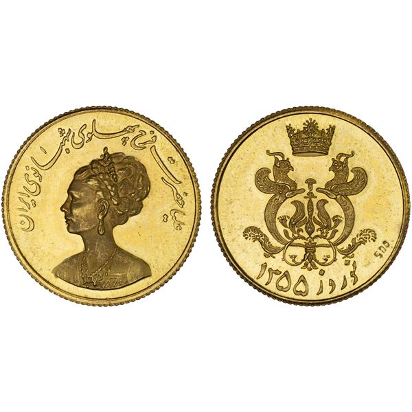 IRAN: Muhammad Reza Shah, 1941-1979, AV medal (3.96g), SH1355, Proof