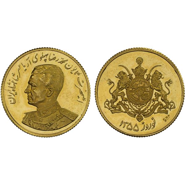 IRAN: Muhammad Reza Shah, 1941-1979, AV medal (3.95g), SH1355, Proof