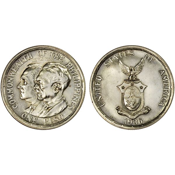 PHILIPPINES: U.S. Territory, AR peso, 1936-M, Unc