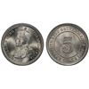 Image 1 : STRAITS SETTLEMENTS: George V, 1910-1936, AR 5 cents, 1935, PCGS MS67