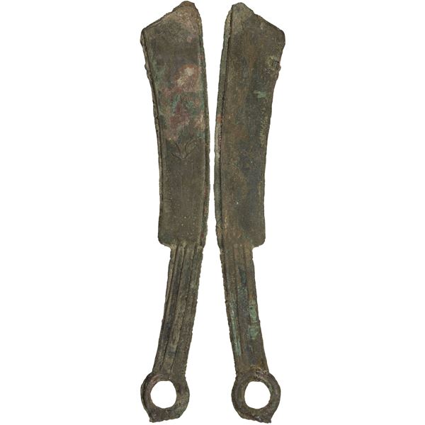 WARRING STATES: State of Yan, 300-250 BC, AE knife money (14.7g), F-VF