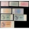 Image 2 : CZECHOSLOVAKIA: Theresienstadt/Litzmannstadt (Poland), SET of 8 notes, 1.1.1943 and 15.5.1940