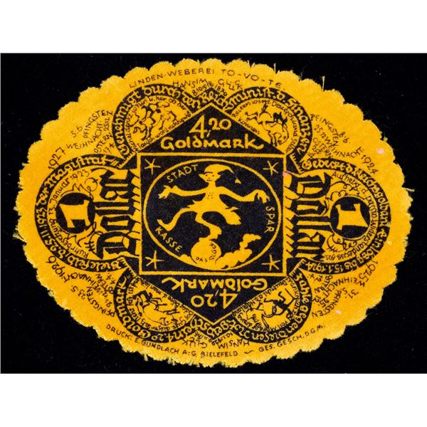 GERMANY: Weimar Republic, 4.20 goldmark (1 dollar), 25.11.1923, Choice UNC