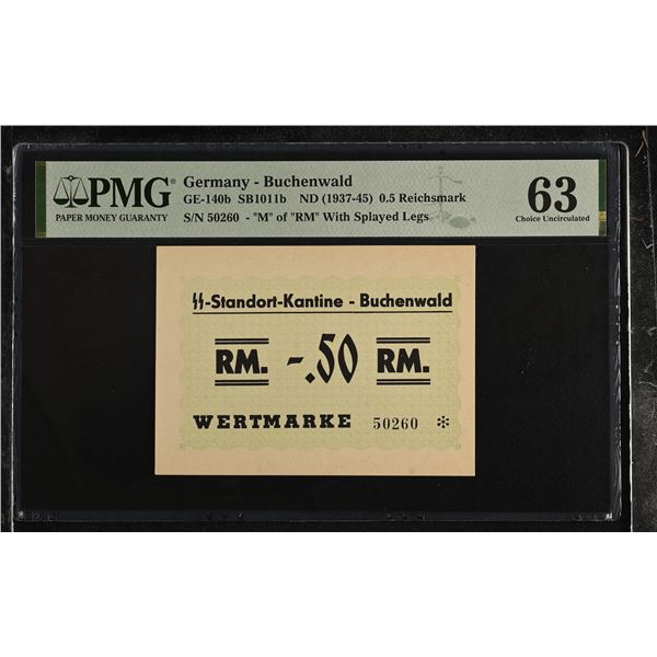 GERMANY: Third Reich, 0.5 reichsmark, ND (1937-45), PMG graded MS63
