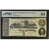 Image 1 : UNITED STATES CIVIL WAR: CONFEDERACY: 5 dollars, 6.4.1863, PMG graded MS64
