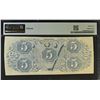 Image 2 : UNITED STATES CIVIL WAR: CONFEDERACY: 5 dollars, 6.4.1863, PMG graded MS64