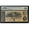 Image 1 : UNITED STATES CIVIL WAR: CONFEDERACY: 5 dollars, 17.2.1864, PMG graded AU53