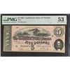 Image 1 : UNITED STATES CIVIL WAR: CONFEDERACY: 5 dollars, 17.2.1864, PMG graded AU53