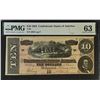 Image 1 : UNITED STATES CIVIL WAR: CONFEDERACY: 10 dollars, 17.2.1864, PMG graded MS63