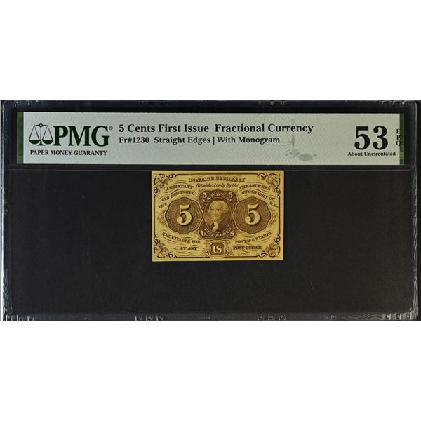 UNITED STATES: 5 cents, 17.7.1862, PMG graded AU53 EPQ