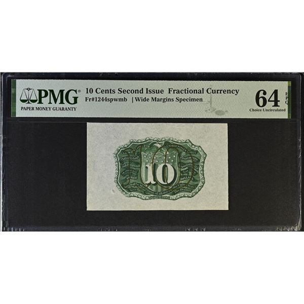 UNITED STATES: 10 cents, 3.3.1863, PMG graded Specimen 64 EPQ