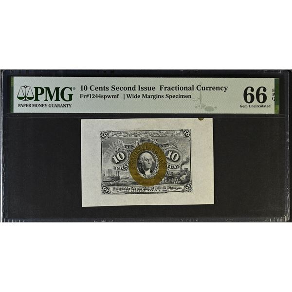 UNITED STATES: 10 cents, 3.3.1863, PMG graded Specimen 66 EPQ