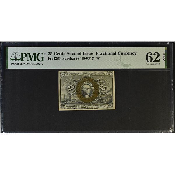 UNITED STATES: 25 cents, 3.3.1863, PMG graded MS62 EPQ