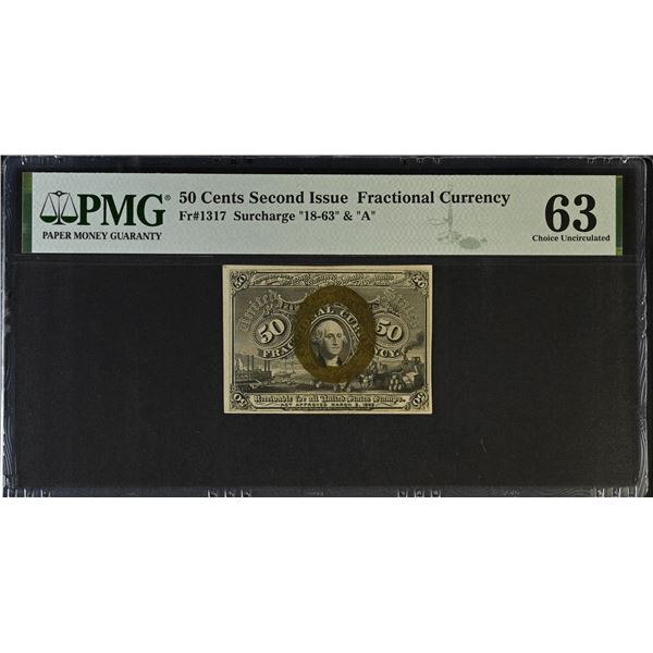 UNITED STATES: 50 cents, 3.3.1863, PMG graded MS63