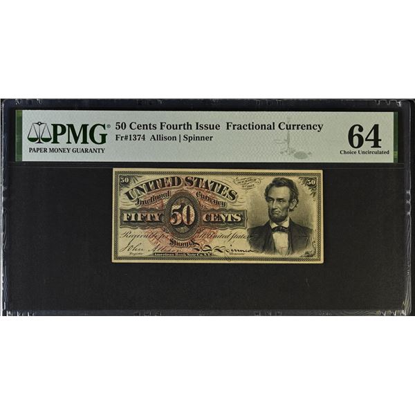 UNITED STATES: 50 cents, 3.3.1863, PMG graded MS64