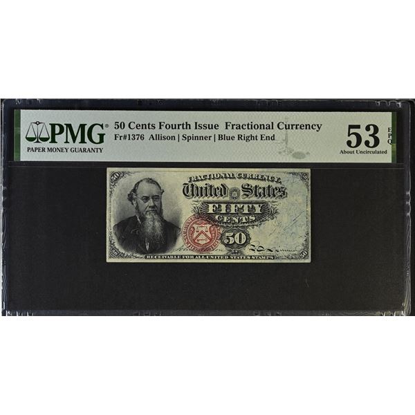 UNITED STATES: 50 cents, 3.3.1863, PMG graded AU53 EPQ