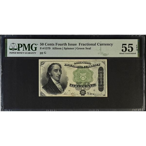 UNITED STATES: 50 cents, 3.3.1863, PMG graded AU55 EPQ
