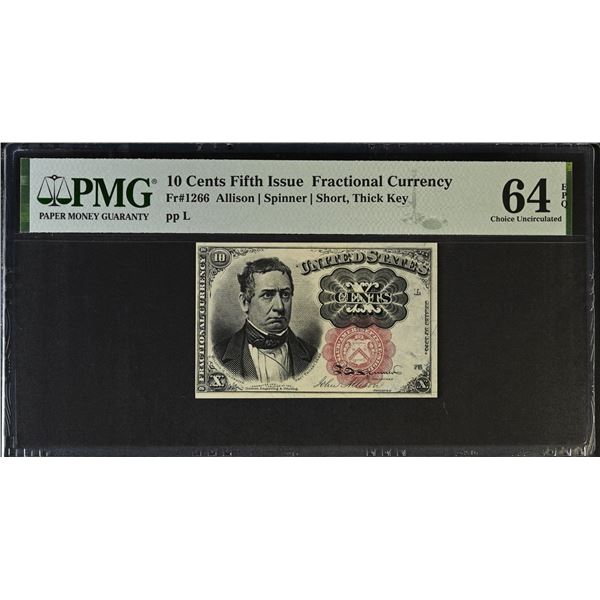 UNITED STATES: 10 cents, 30.6.1864, PMG graded MS64 EPQ