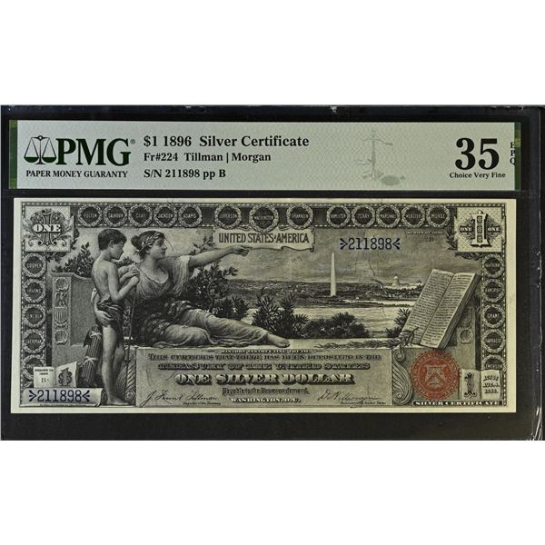 UNITED STATES: 1 dollar, 1896, PMG graded VF35 EPQ