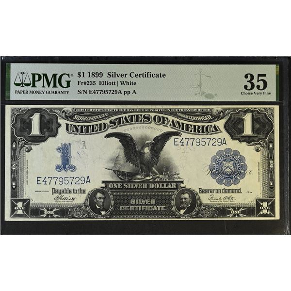UNITED STATES: 1 dollar, 1899, PMG graded VF35
