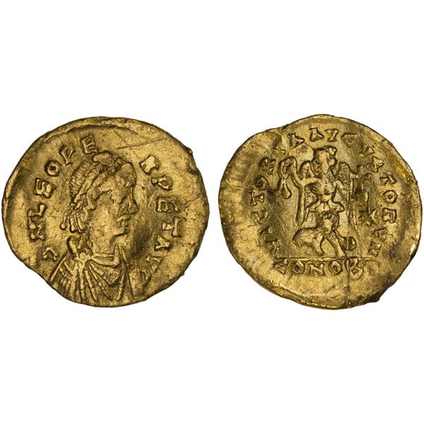 ROMAN EMPIRE: Leo I, 457-474 AD, AV tremissis (1.49g), Constantinople, 471-473 AD, VF-XF