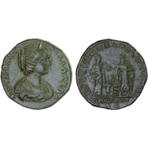 ROMAN PROVINCIAL, THRACE: Pautalia, Plautilla, augusta, 202-205, AE29 (14.88g), VF