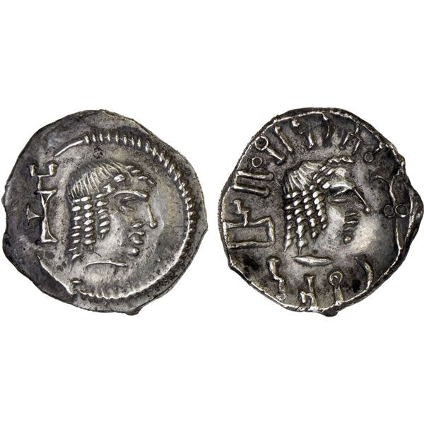 HIMYARITE: Tha'ran Ya'ub, ca. 175-215, AR unit (1.77g), VF-XF
