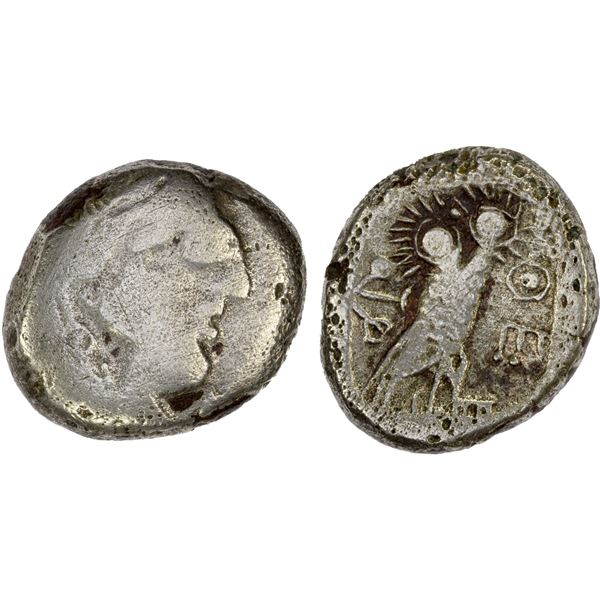 LIHYAN: Anonymous, ca. 3rd century BC, fourrée tetradrachm (13.48g), VG-F