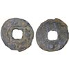 Image 1 : PENDJIKENT: Chekin Chur Bilga, ca. 690-709, AE cash (1.43g), decent Fine