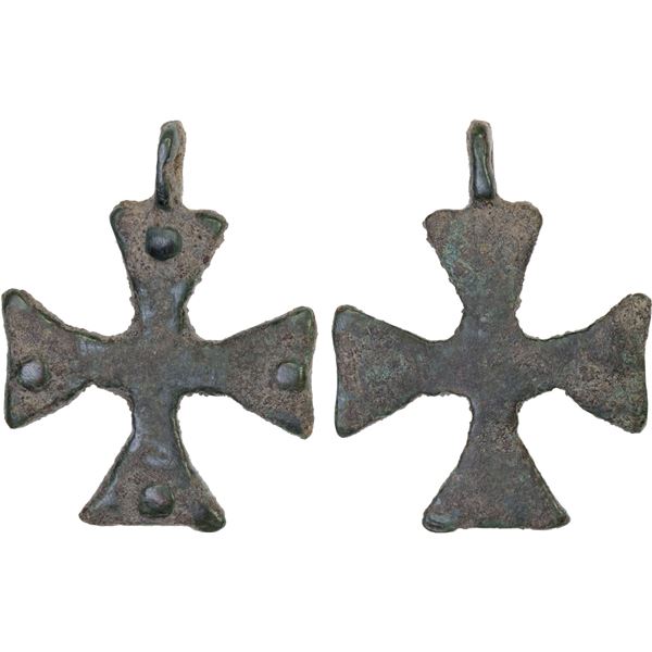 SEMIRECH'E: bronze charm (5.58g), VF-XF
