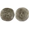 Image 1 : ARAB-SASANIAN: 'Atiya b. al-Aswad, fl. 689-696, AR drachm (3.76g), KLMAN (Kirman), AH72, nice Fine