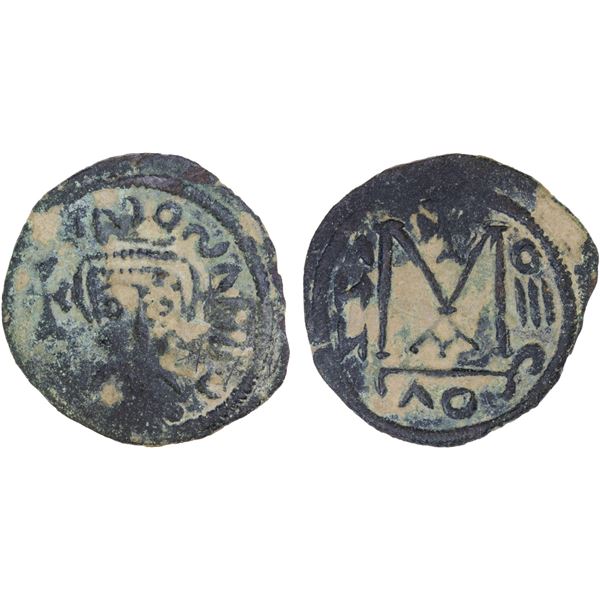 ARAB-SASANIAN: Anonymous, ca. 690-720, AE pashiz (1.78g), NM, VF