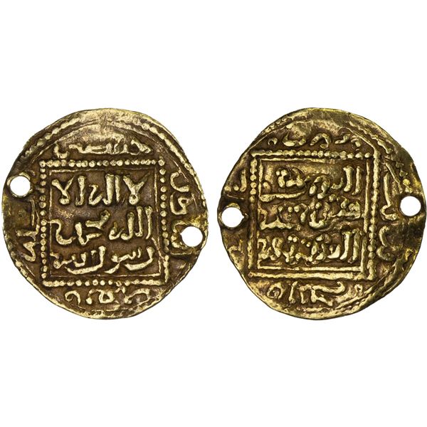MERINID: Abu Yahya Abu Bakr, 1244-1258, AV 1/4 dinar (1.08g), NM, F-VF