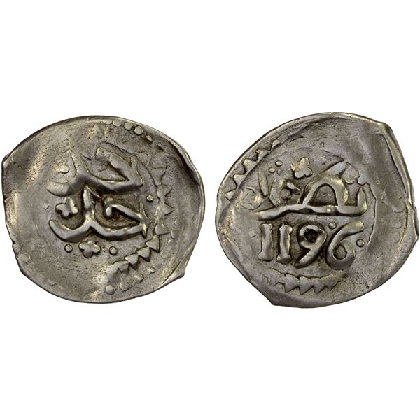 ALAWI SHARIF: Muhammad III, 1757-1790, AR dirham (2.77g), Tetuan, AH1196, XF